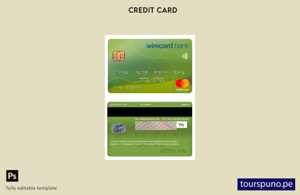 listo para imprimir plantilla de mastercard del banco Alemania Aschheim Wirecard